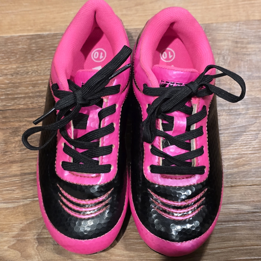 Vizari Pink and Black Toddlers Cleats